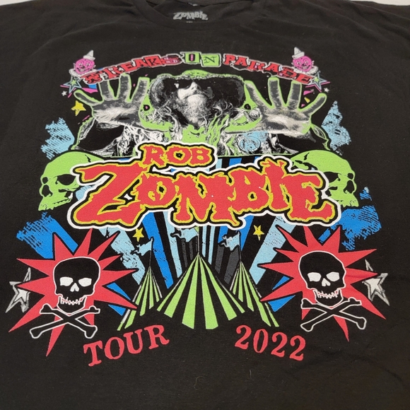 Rob Zombie - Freaks on Parade Tour 2022 Merch Graphic Tee Size 3XL NEW! - Picture 3 of 10